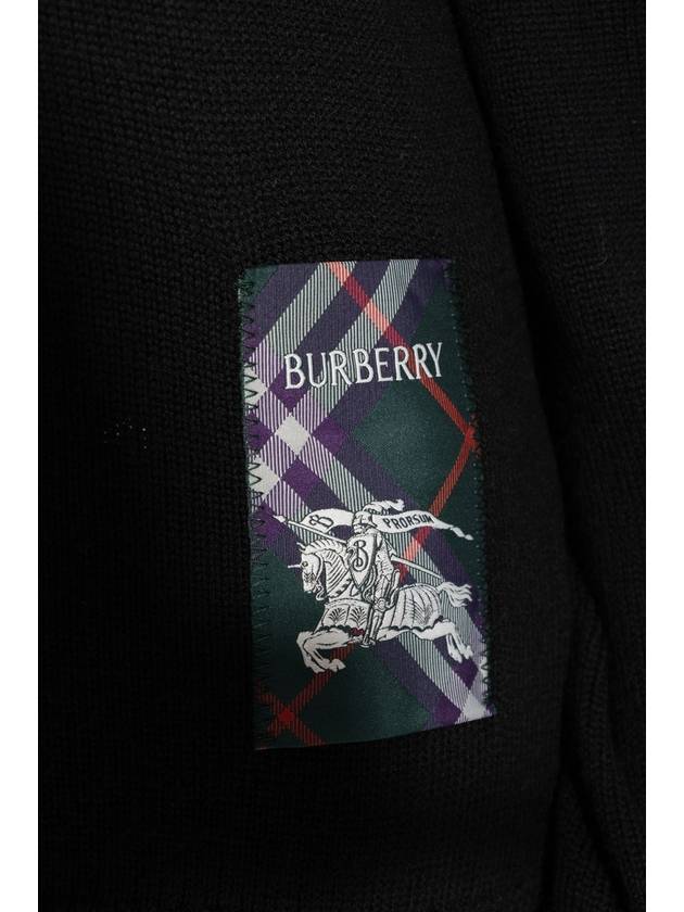 Burberry Wool Sweater With Logo Patch, Women's, Black - BURBERRY - BALAAN 5