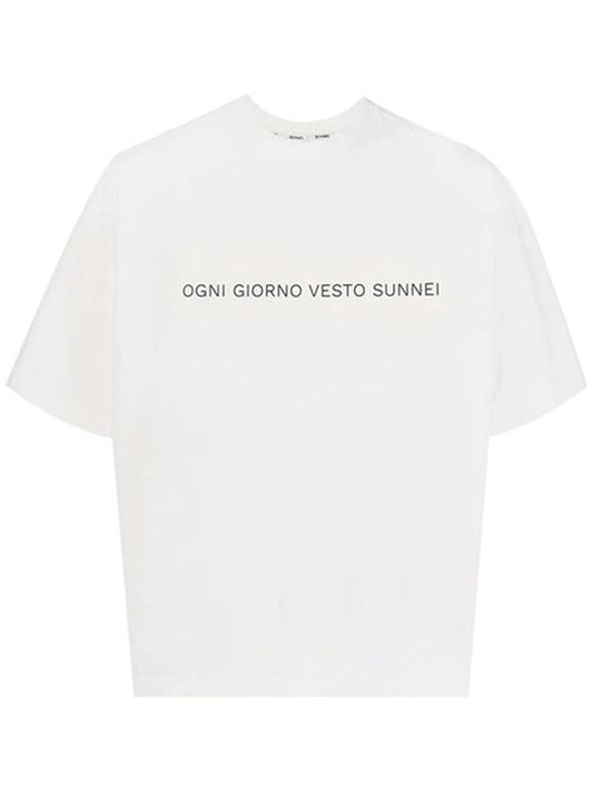 Italian slogan printed t shirt white SN2PXH03BP JE130 007 - SUNNEI - BALAAN 2