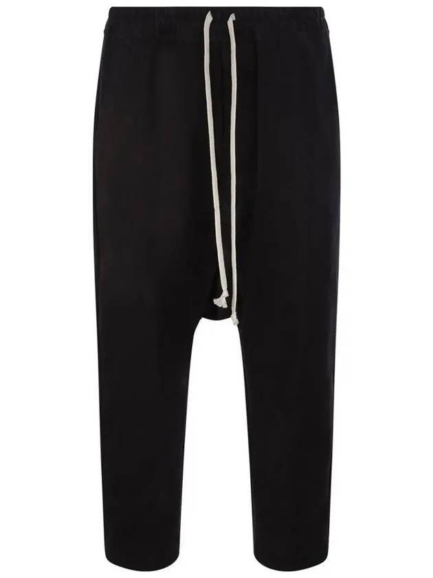 Drawstring Cropped Baggy Pants Black - RICK OWENS - BALAAN 1