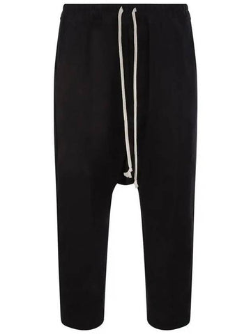 Drawstring Cropped Baggy Pants Black - RICK OWENS - BALAAN 1