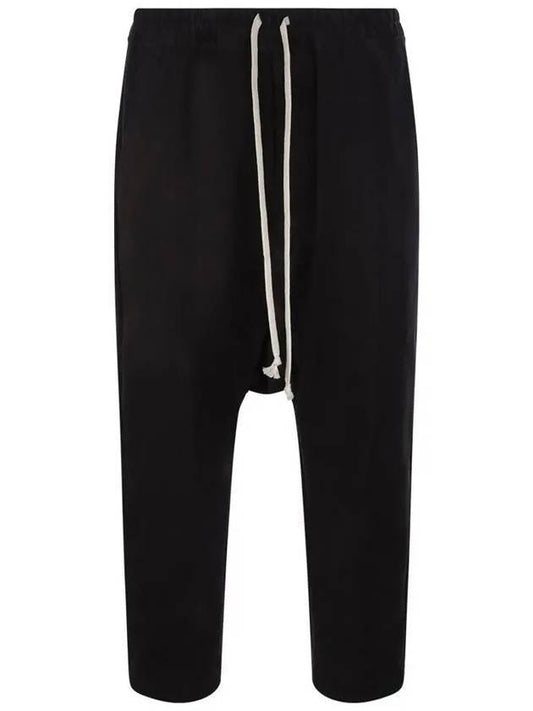 Drawstring Cropped Baggy Pants Black - RICK OWENS - BALAAN 1