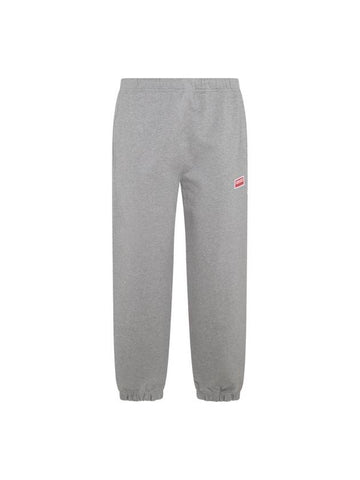 Men's Paris Logo Jogging Track Pants Grey - KENZO - BALAAN 1