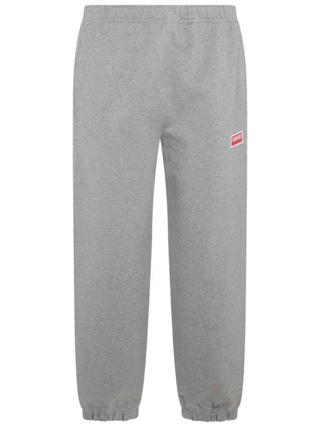 Men's Paris Logo Jogging Track Pants Grey - KENZO - BALAAN 1