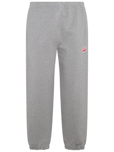 Men's Paris Logo Jogging Track Pants Grey - KENZO - BALAAN 1