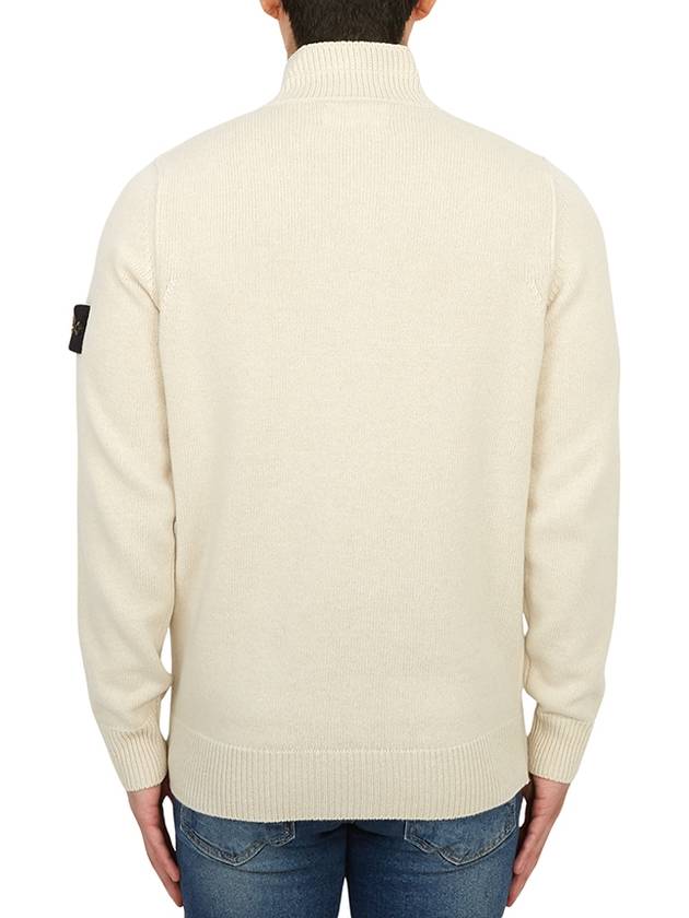 Wappen Patch Button Knit Top Ivory - STONE ISLAND - BALAAN 5