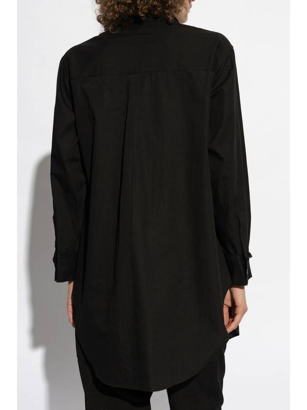 Yohji Yamamoto Oversize Shirt, Women's, Black - YOHJI YAMAMOTO - BALAAN 4