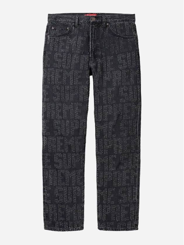 Needle Punch Regular Jeans Washed Black 23FW - SUPREME - BALAAN 1