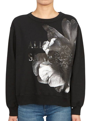 Pressilla Pipa Women's Brushed Sweatshirt WG015Z BLACK WHITE - ALLSAINTS - BALAAN 1