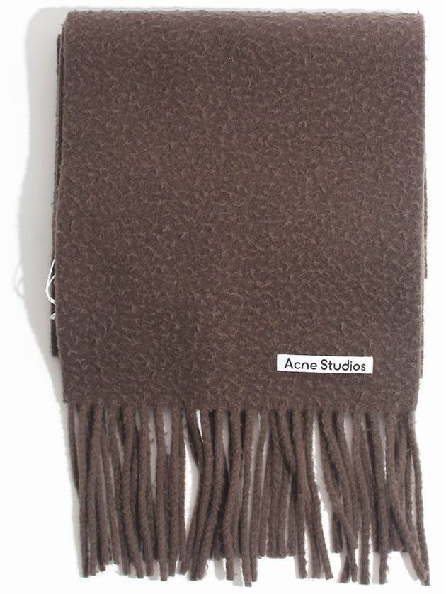 Wool Fringe Scarf Brown - ACNE STUDIOS - BALAAN 2