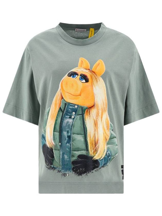 Muppets Printing Short Sleeve T-Shirt Green - MONCLER - BALAAN.