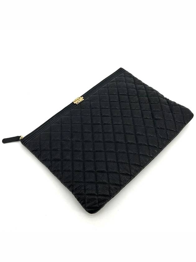 Caviar gold boy clutch large - CHANEL - BALAAN 6