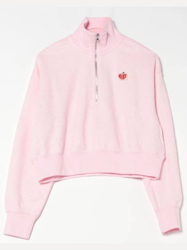 Sportswear Phoenix Fleece Half Zip Sweatshirt Pink - NIKE - BALAAN 1