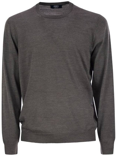 Crew-neck sweater in virgin wool - FEDELI - BALAAN 1