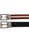 Logo Taylan 35MM Casual Reversible Belt Black Red - BALLY - BALAAN 3