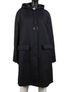 Women's Nylon Tech Hooded Parka Navy - THOM BROWNE - BALAAN 2