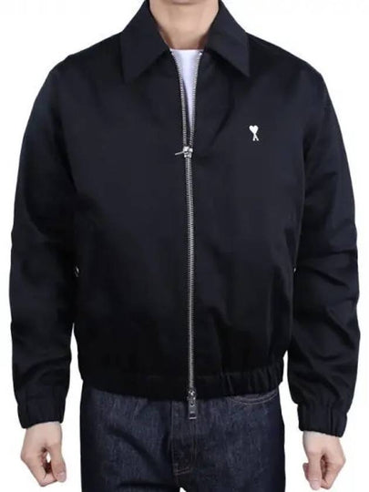 De Coeur Logo Zip-up Jacket Jacket Black - AMI - BALAAN 2