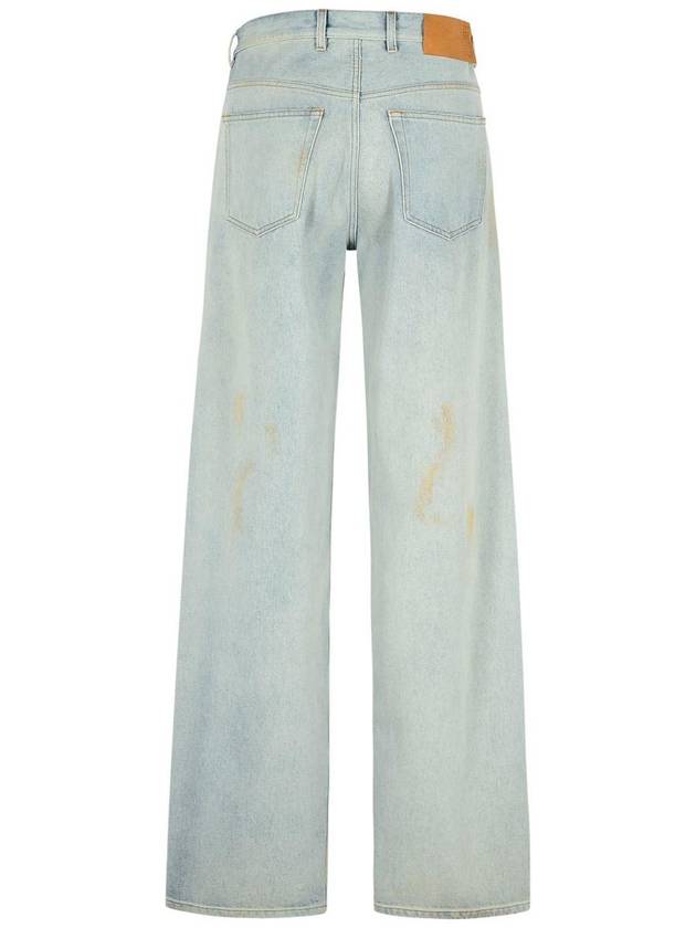 Mm6 Maison Margiela Light Blue Cotton Jeans - MAISON MARGIELA - BALAAN 3