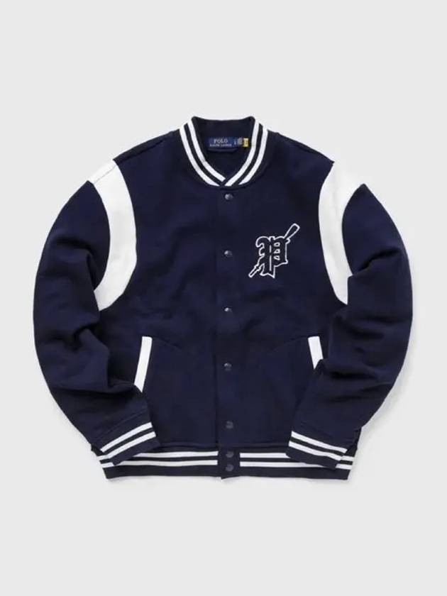 Accent Patch Bomber Jacket Navy - POLO RALPH LAUREN - BALAAN 1