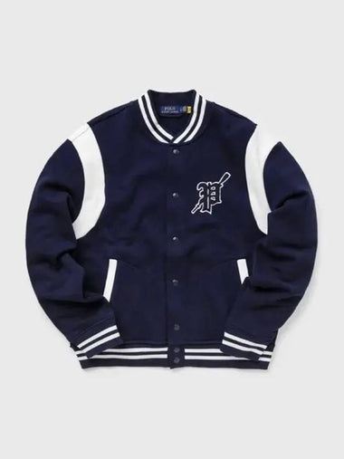 Accent Patch Bomber Jacket Navy - POLO RALPH LAUREN - BALAAN 1