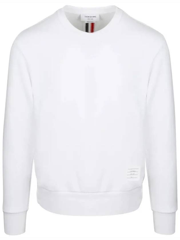 Center Back Stripe Crewneck Sweatshirt White - THOM BROWNE - BALAAN 3