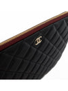 Medium Classic Clutch Bag Caviar Leather & Gold Black - CHANEL - BALAAN 5