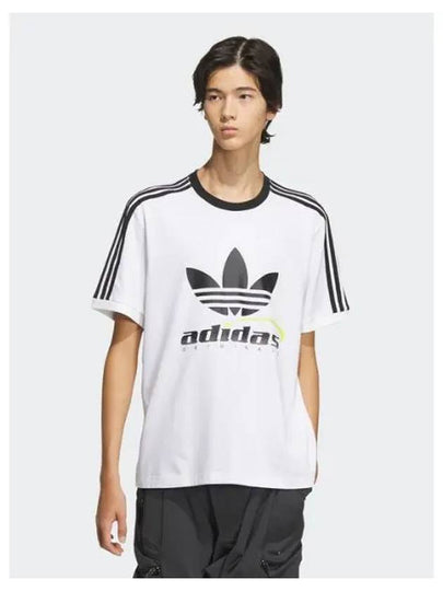 Trefoil Print Short Sleeve T-Shirt White - ADIDAS - BALAAN 2