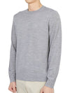 Crew Neck Wool Knit Top Grey - THEORY - BALAAN 3