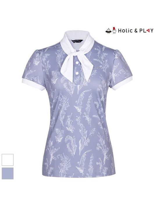 floral pattern scarf collar T-shirtHC2WTS005 - HOLIC&PLAY - BALAAN 2