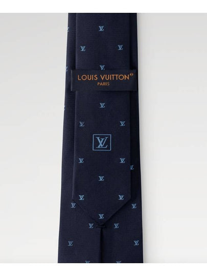 Tie LV Blazon Navy Blue Silk M94811 - LOUIS VUITTON - BALAAN 2