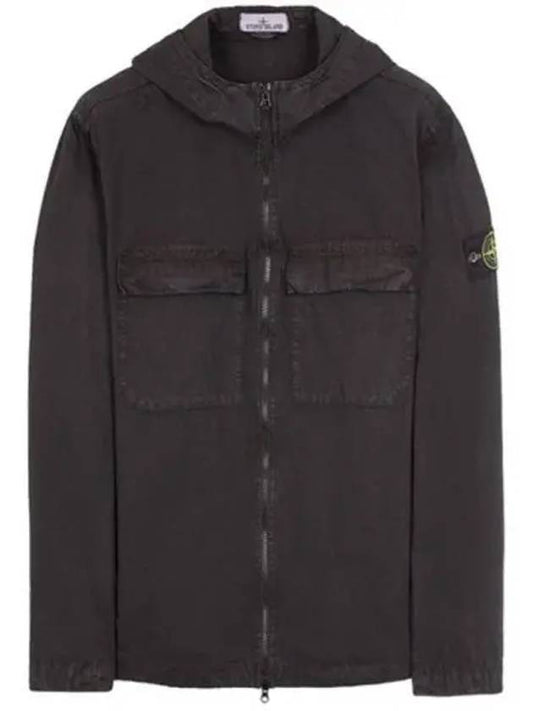 Wappen Old Effect Hooded Jacket Black - STONE ISLAND - BALAAN 2