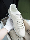 Ace GG Embossed Low Top Sneakers White - GUCCI - BALAAN 4