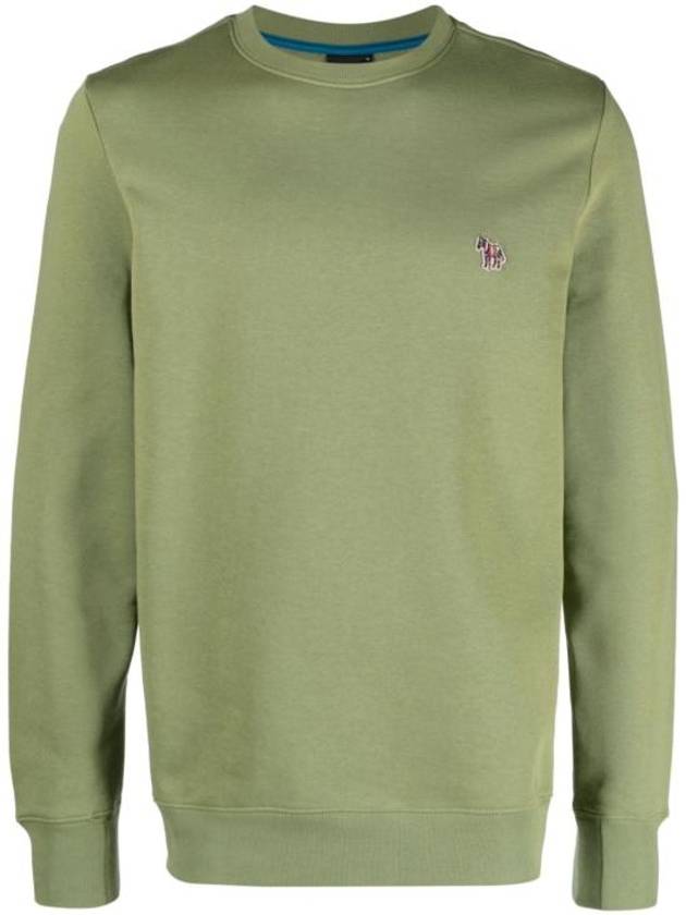 Zebra Logo Cotton Sweatshirt Green - PAUL SMITH - BALAAN 1