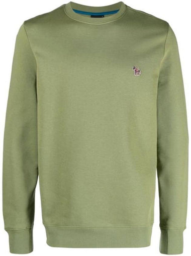 Zebra Logo Cotton Sweatshirt Green - PAUL SMITH - BALAAN 1