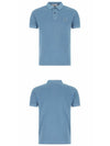 Men's Logo Patch Cotton Short Sleeve Polo Shirt Blue - STONE ISLAND - BALAAN 5