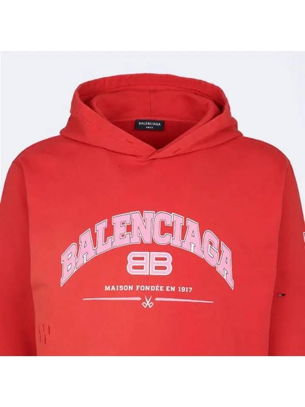 BB Logo Hoodie Red - BALENCIAGA - BALAAN 4