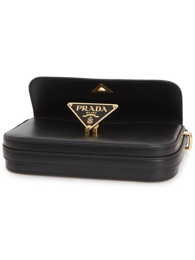 Leather Shoulder Bag Black - PRADA - BALAAN 6