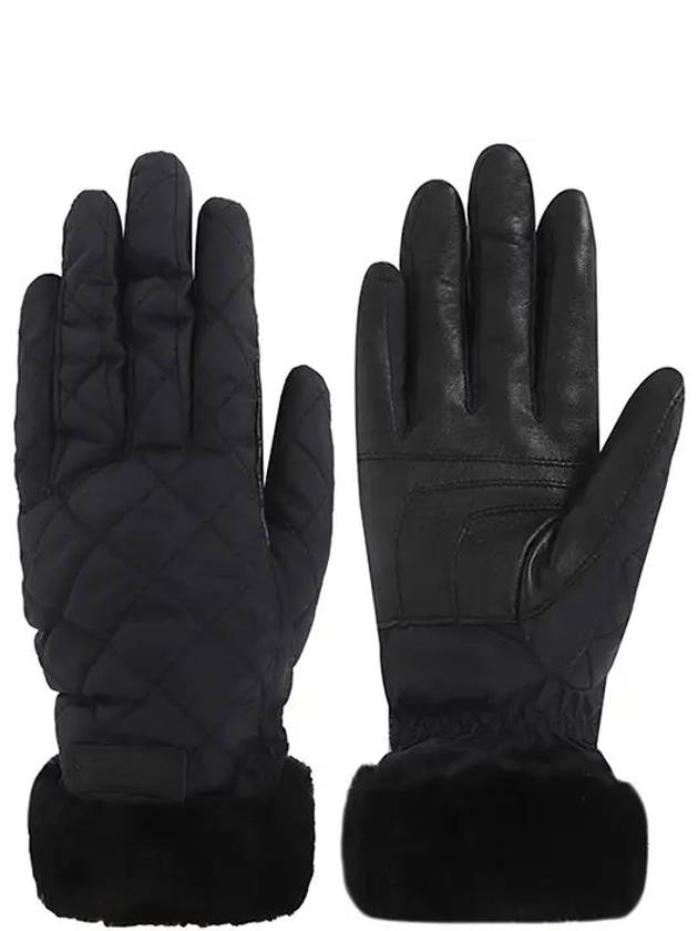 Women s brushed gloves quilted black 100144 BLK - UGG - BALAAN 2