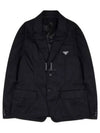 Re-Nylon Single Jacket Black - PRADA - BALAAN 2