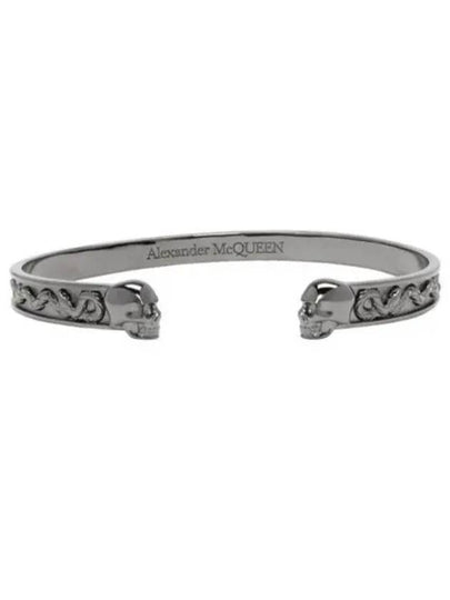 Twin Skull Bracelet Silver - ALEXANDER MCQUEEN - BALAAN 2