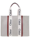 Woody Large Tote Bag White Brown Beige - CHLOE - BALAAN 2