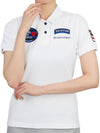 Women's Goody Emblem Short Sleeve PK Shirt White - HORN GARMENT - BALAAN 6