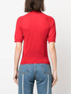 Women's ORB Logo Wool Silk Blend Crop Knit Top Red - VIVIENNE WESTWOOD - BALAAN 3