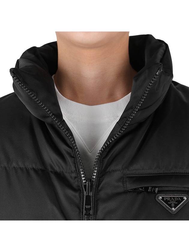 Medium-Length Re-Nylon Reversible Down Padded Jacket Black - PRADA - BALAAN 11