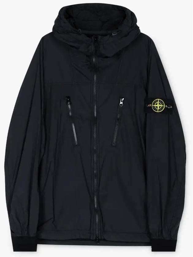 Skin Touch Nylon TC Hooded Jacket Black - STONE ISLAND - BALAAN 3