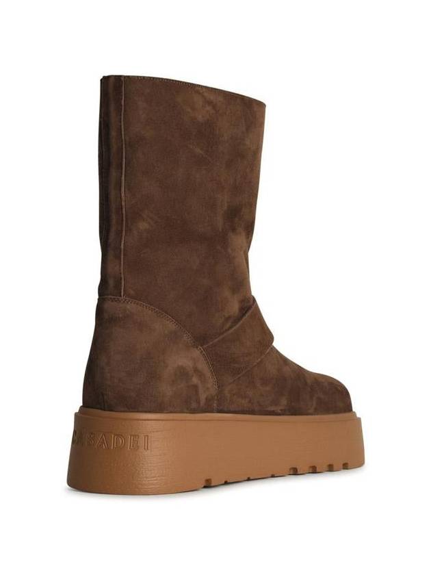 Casadei 'Ale' Brown Suede Blend Ankle Boots - CASADEI - BALAAN 3