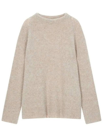 ARMANI 30 9 29 Women s Alpaca Blend High Neck Knit Melange Beige - EMPORIO ARMANI - BALAAN 1