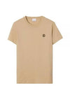 TB Monogram Embroidered Short Sleeve T-Shirt Beige - BURBERRY - BALAAN 2