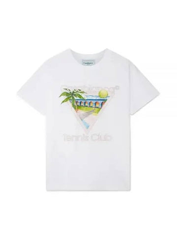 24 Tennis Club Icon Screen T Shirt UMPS24 JTS 001 01 Logo - CASABLANCA - BALAAN 1