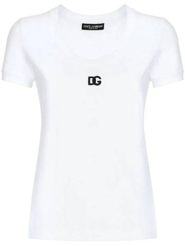 logo embroidery t-shirt F8U71ZFUEEY - DOLCE&GABBANA - BALAAN 1