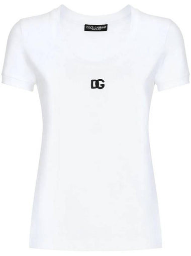 logo embroidery t-shirt F8U71ZFUEEY - DOLCE&GABBANA - BALAAN 1